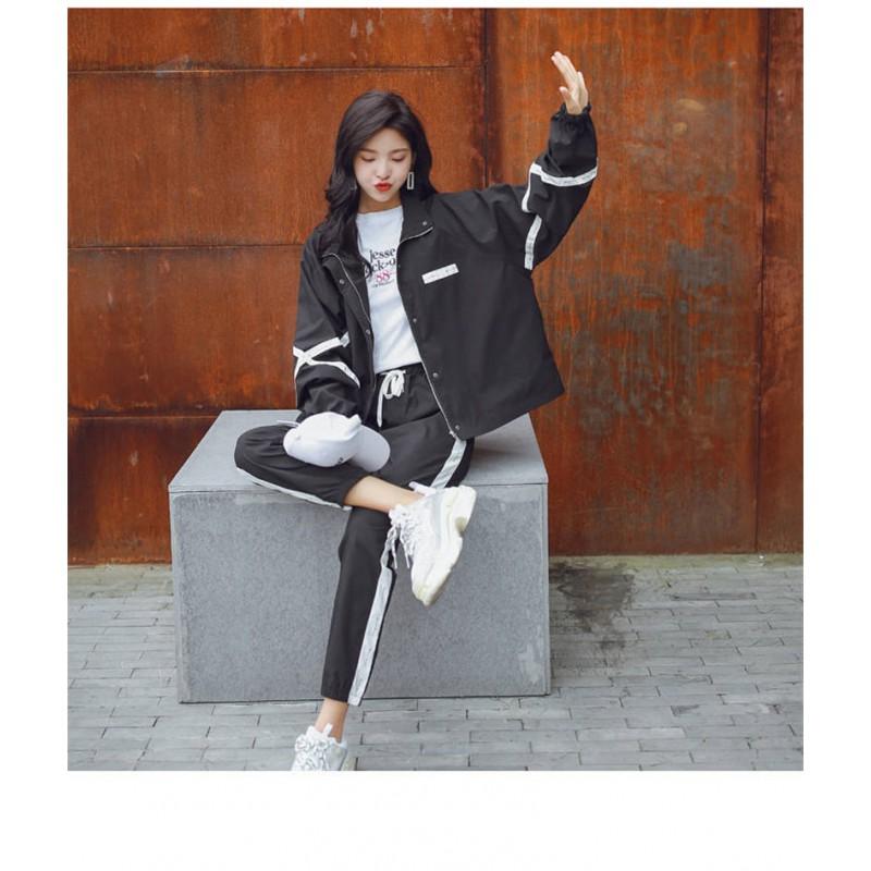 Womens Oversized Batwing Sleeve Zip-Up Jacket Short Cropped Fit Vintage Contrast Color Casual Outerwear