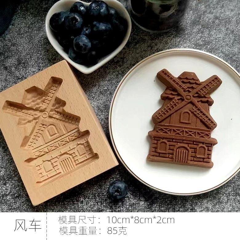 Wooden Cookie Cutter Mold Wedding Cookie Moulds Flower Tree Cartoon Animals Pattern Cake Baking Mould Tools for Christmas Easter