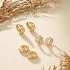 14K gold plated thick earrings set - suitable for sensitive ears - non-fading ear loop earrings set
