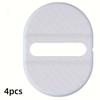 4PCS Universal Car Door Lock Protection Plates, Carbon Fiber Shock Absorbing Noise Reduction Rubber Pads, Auto Plastic Accessori