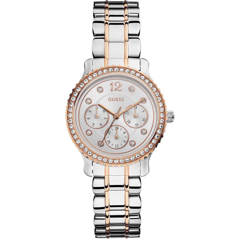 GUESS Enchanting Silver Stainless Steel Ladies Quartz Watch W0305L3 серебряный