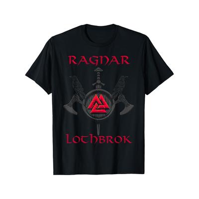 100 Cotton ONeck Short Sleeve Casual Unisexs Tshirt Ragnar Lodbrok Nordic Warrior Tshirt Gift for Dad Husband Grandfather