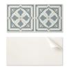 Self-adhesive Vinyl Printed Panel 120x60 Cm Floral Pattern On Tiles