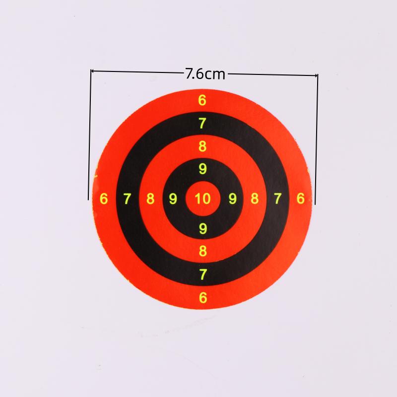 100Pcs/Roll Target Papers 76Mm Sputtering Ink Target Label Fluorescent Color Splashing Target Paper