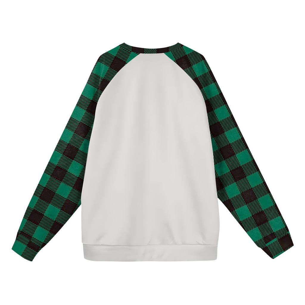 Men's Christmas Raglan Crewneck Fleece Sweatshirt