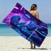 Cyberpunk Anime Girl Moto Beach Towel Patterned Sunscreen And Windproof Suitable For Swimming Pool Camping Travel