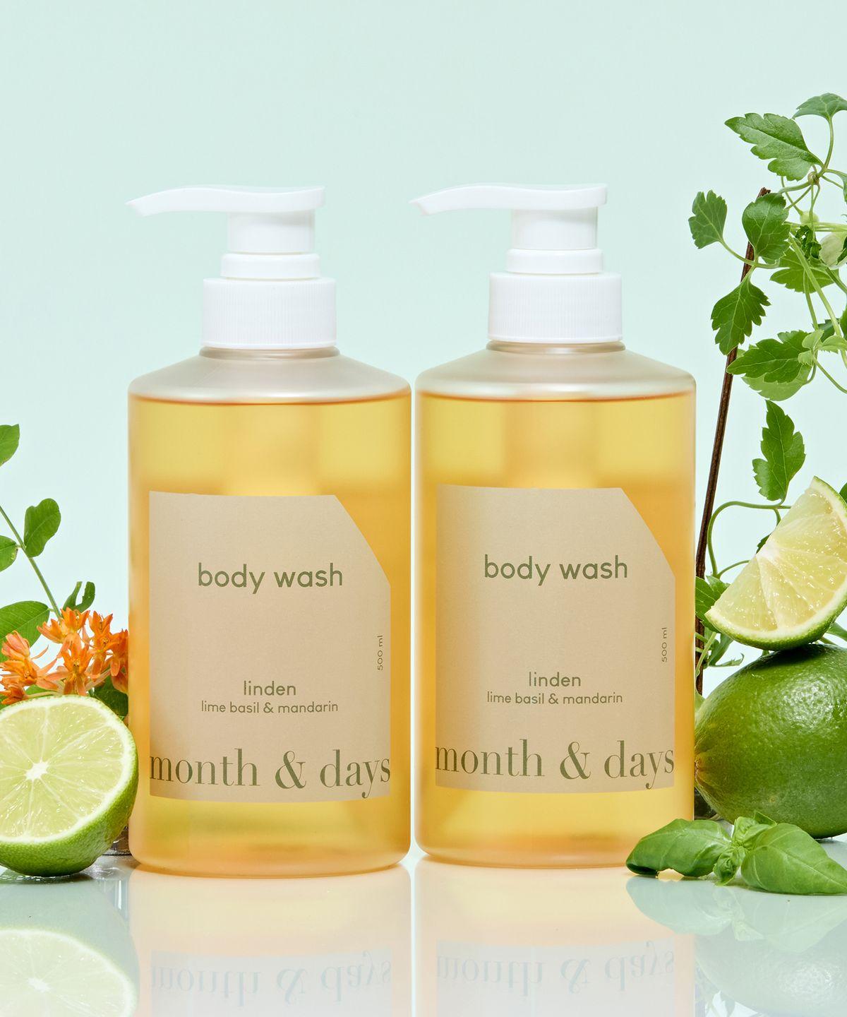 Perfume Care Body Wash Linden Lime & Basil 500ml x 2