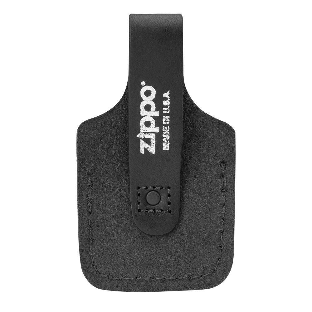 ZIPPO Lighter Thumb Black LPTBK Case, Leather, Notch,