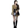 Spring and Autumn Suit Jacket, Female Niche Design, Contrasting Color Splicing, Slimming Suit Top Jacket