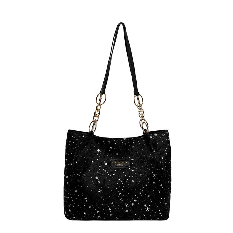 

Модная сумка тренд темперамент универсальная большая вместимость сумка через плечо новая повседневная простая сумка для commuters под мышку чёрный