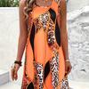 Paisley Leopard Pattern Design Quick Dry Women's Casual Tank Top Dress