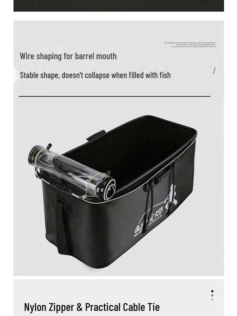 Faltbarer wasserdichter EVA-Fischbehälter mit transparentem Deckel