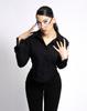 Kulsiseu Cs Top Basic Crop Shirts2-011 (Black)