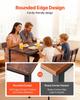 Bar Table, 5PCS 1193.8mm Bars Tables Set, Bar Tables and Chair Set with Rounded Edge Design, Rectangular Pub Table with Four Stools for Living Room,