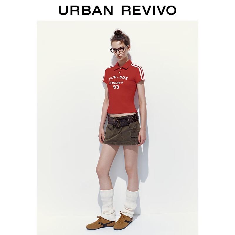 UR Women's Slim Fit Color Block Polo Shirt