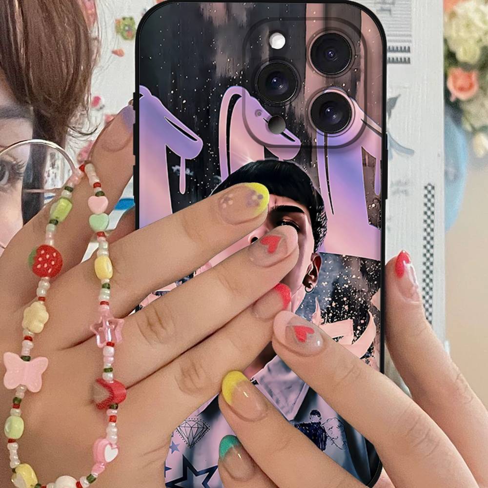 Singer M-Milo J Phone Phone Case For IPhone 1716 15 14 13 Pro Max 11 12 Mini X Xs XR Black Silicone Cover
