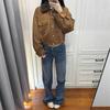 Blue Casual Denim Trousers Women Autumn Year Micro-Flare Low Waist Not Sticky Leg Skinny Straight Flared Trousers Jeans for Women Long Denim Pants