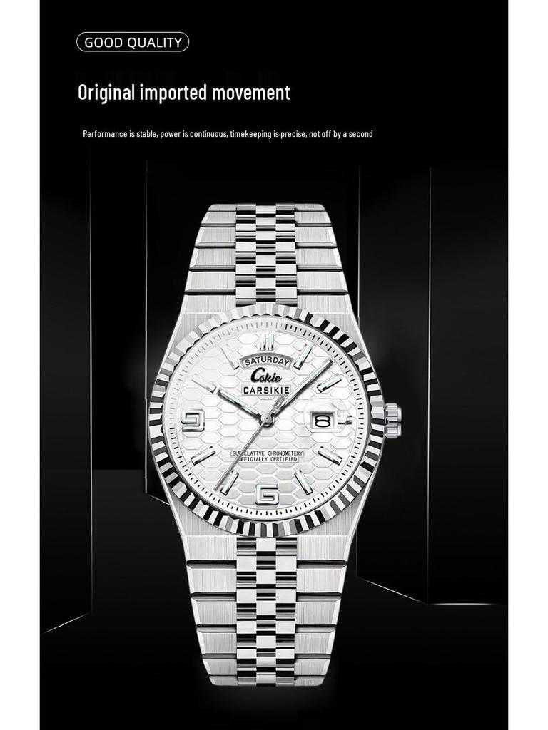 Sternenhimmel-Serie Herren Automatische Mechanische Uhr: Leuchtend, Wasserdicht, Schweizer Quarz für Tag und Nacht