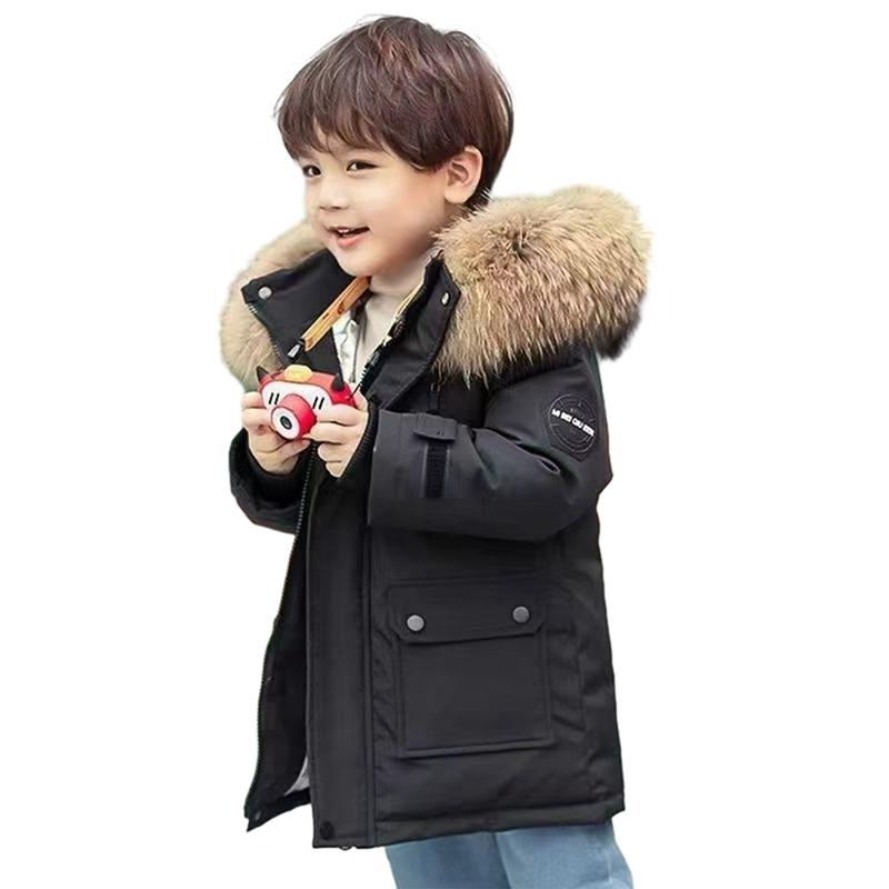 8-17 Years Kids Winter Warm Hooded Coat