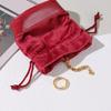 Luxurious Plush Drawstring Organizers Bag Elegant Plush Drawstring Storage Bag for Jewelry and Small Item Organization