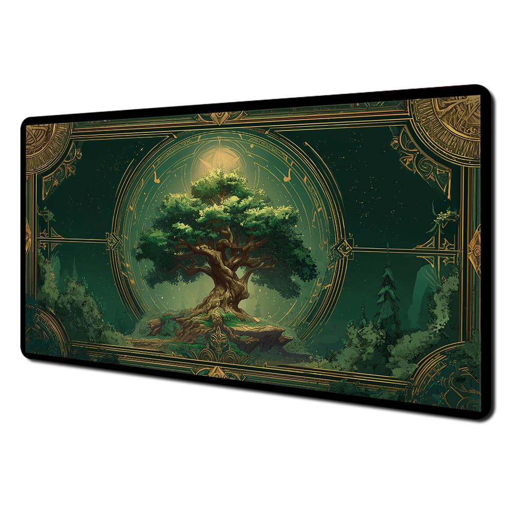 Fantasy Giant Mushroom Forest Mtg Playmat Magic Card Battle Mat Nonslip Durable 35x60cm Commander Playmat Tapete Magic Mtg
