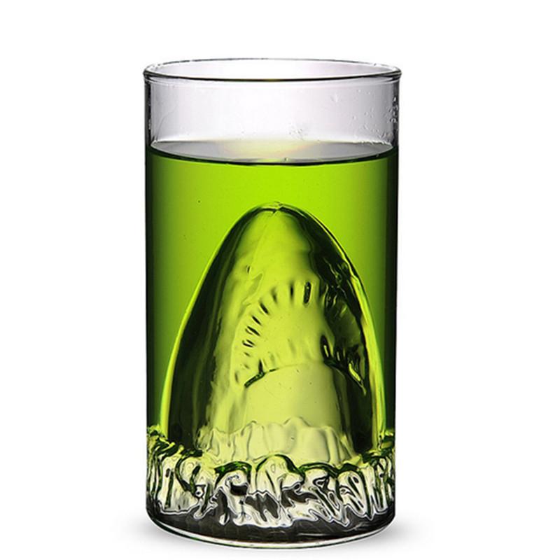 

300ml Shark Drinking Double Glass Wall Beer Wine Whisky Coffee Mug Drinkware 301-400ml