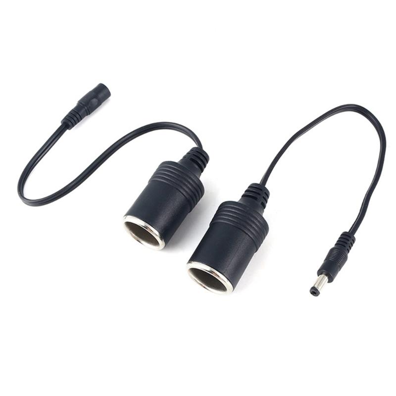 Adaptador de tomada macho/fêmea para acendedor de cigarro de carro para tomada DC de 5,5 mm x 2,1 mm para carregador de carro UPS bateria reserva