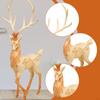 Elk Statue Figurine Animal Resin Figure Desktop Fengshui Ornament Home Decor Deer Sculpture Heart