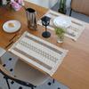 Nordic Table Mat Rectangle Placemats Household   Coffee Tea Dish Bowl