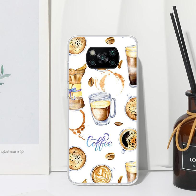Coffee Wine Cup Phone Case For Xiaomi Poco X7 X6 X5 M7 M8 Pro F7 Ultra Redmi 15C 15 13C 13 12C 12 10 10C 10A Art Fundas Poco X7