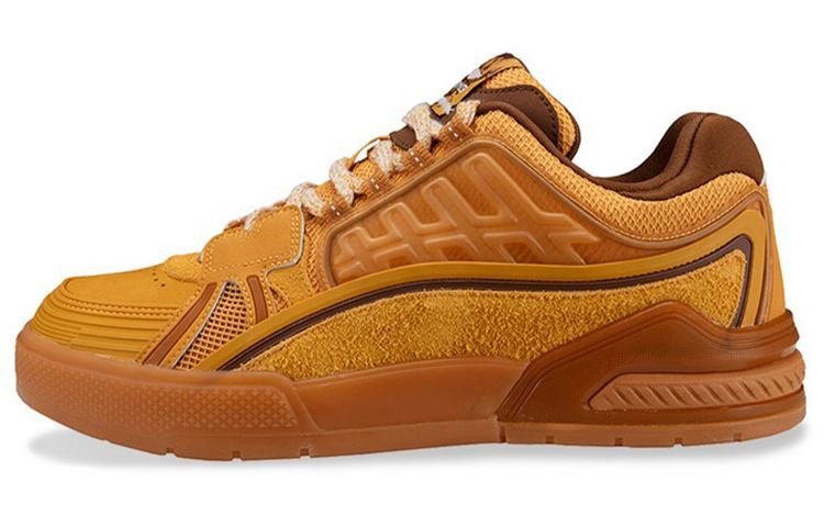 Li Ning Millennial Era ТПУ Скользкие Устойчивые к истиранию Низкие Кеды для скейтборда Мужские Минерально-желтые AZGS009-1 43