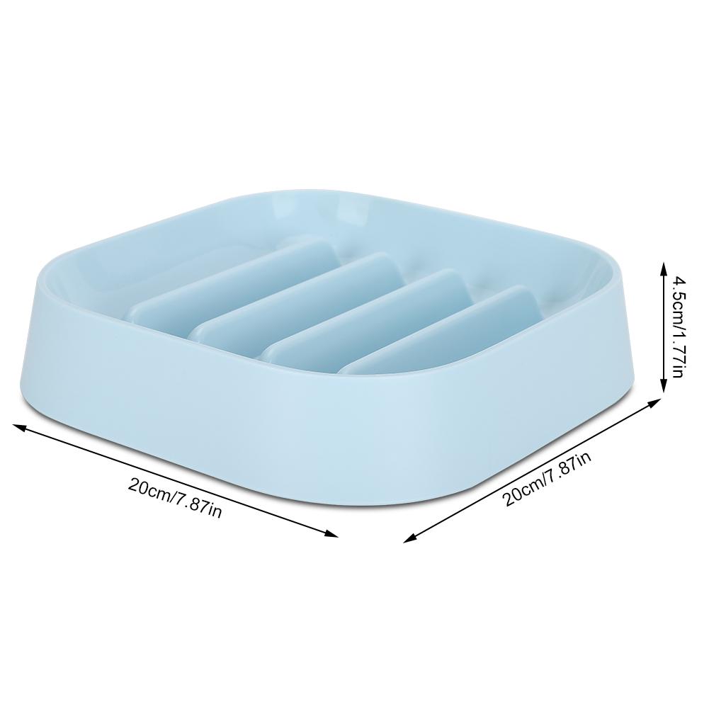 Food Grade Plastic   Shape Pet Slow Food Anti Choking Feeding Bowl Supplies with Bottom Anti-Skid Pad for Cats Dogs(Blue )