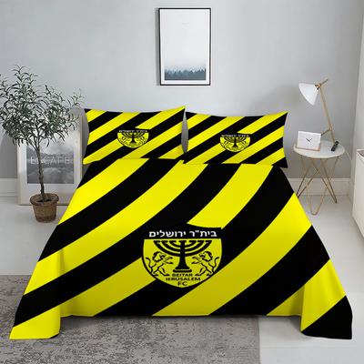 Juego de cama FC Beitar Jerusalem de 3 piezas Israel Fútbol Juego de cama Individual Twin Queen King Size Juego Completo Ropa de Cama para Niños
