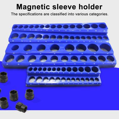 3Pcs Magnetic Socket Organizer Storage Rack Large Capacity Heavy Duty Universal Drive Metric SAE Socket Tray