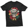 Christmas Skull Santa Hat Gothic Holiday Sublimation T-Shirt