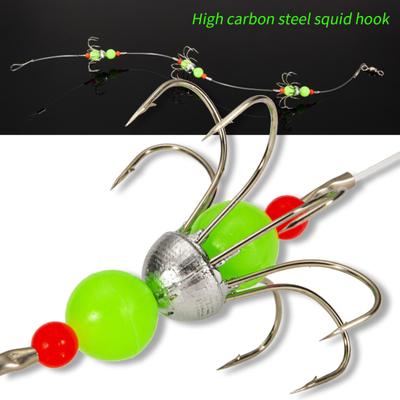 Reusable Squid Hook Luminous Effect Lightweight Fishing Accessories Fishing Octopus Hook for Fishing Lovers