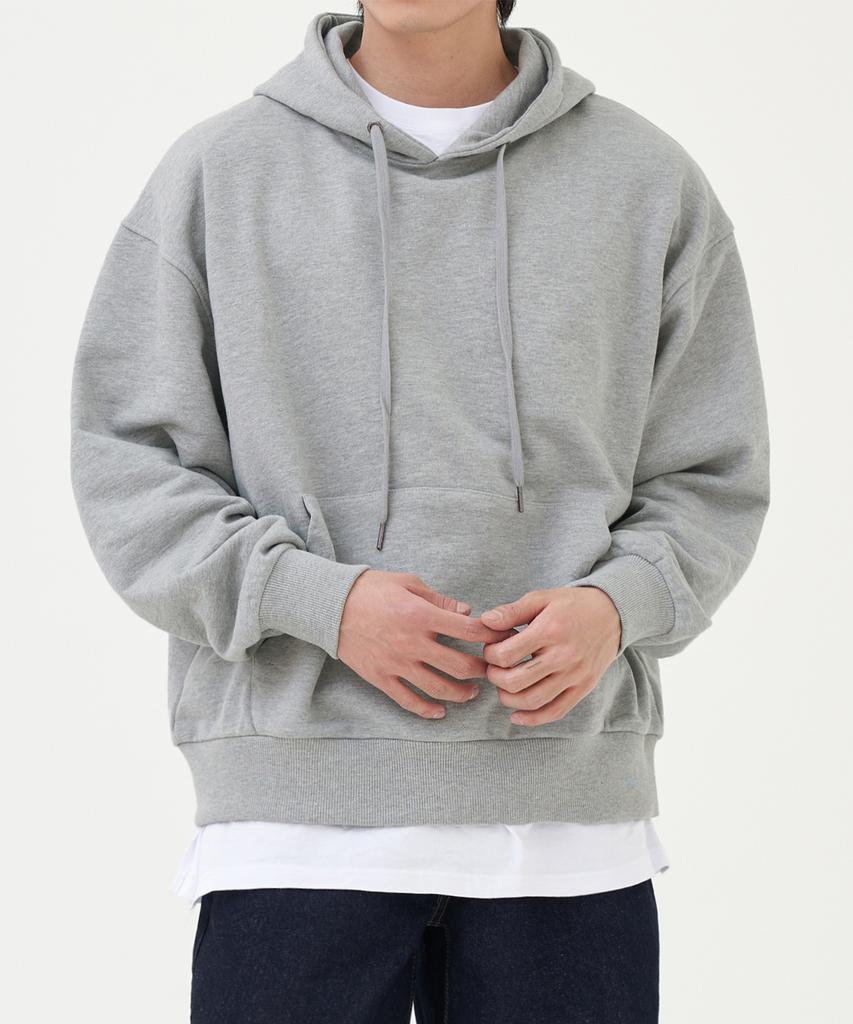Essential Hooded Sweatshirt (Melange Grey)