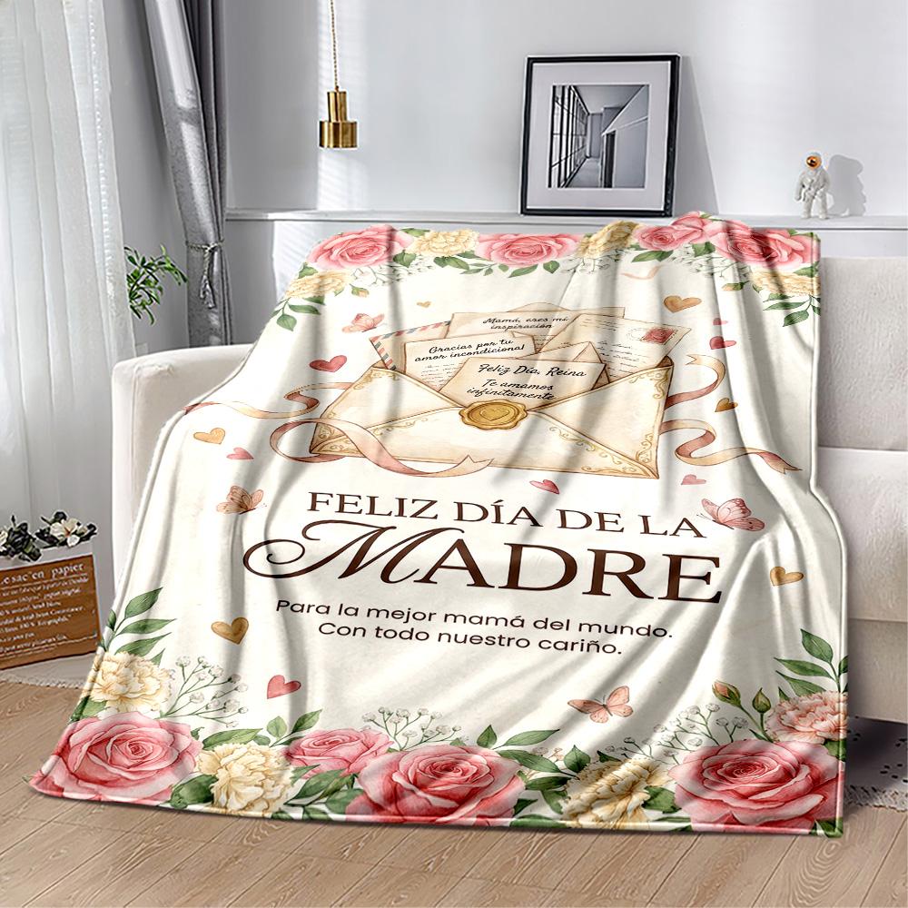Mother's Day Love Letter Blanket Suitable for sofas,travel, living rooms also a good gift for friends and family Suitable for all seasons.