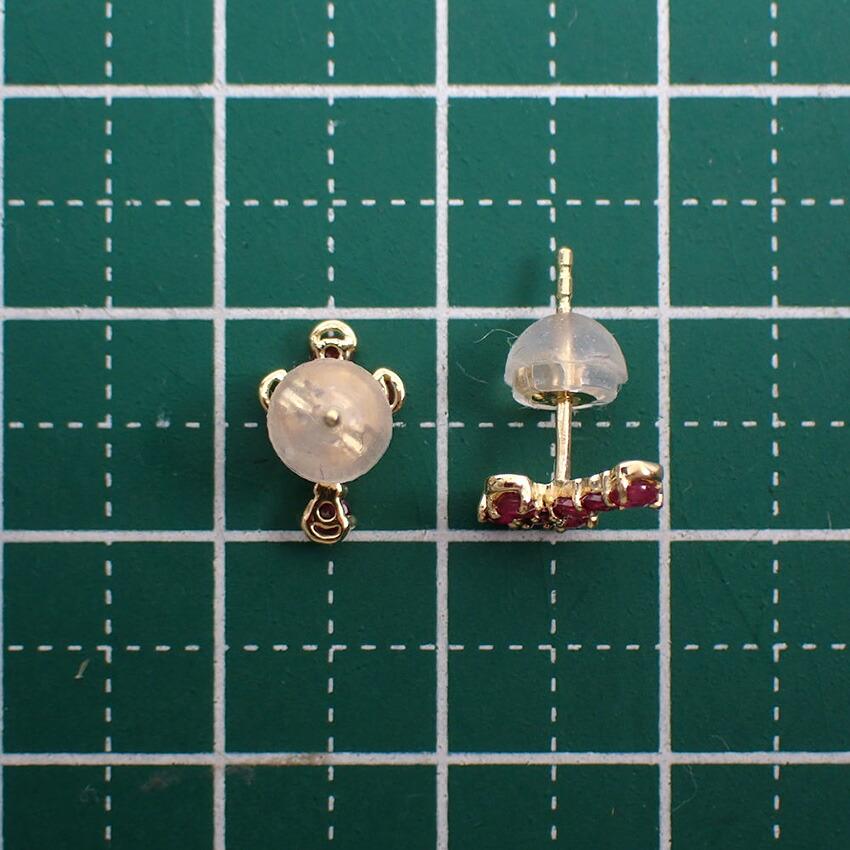 [New] 750 Ruby Cross Earrings [s1-24]