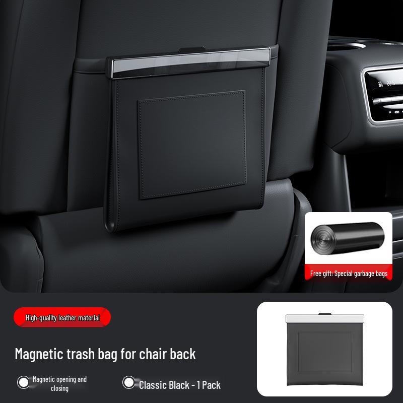 Leapmotor C10/C11/T03/C16 Magnetic, Waterproof Leather Car Trash Bag for Seat Back