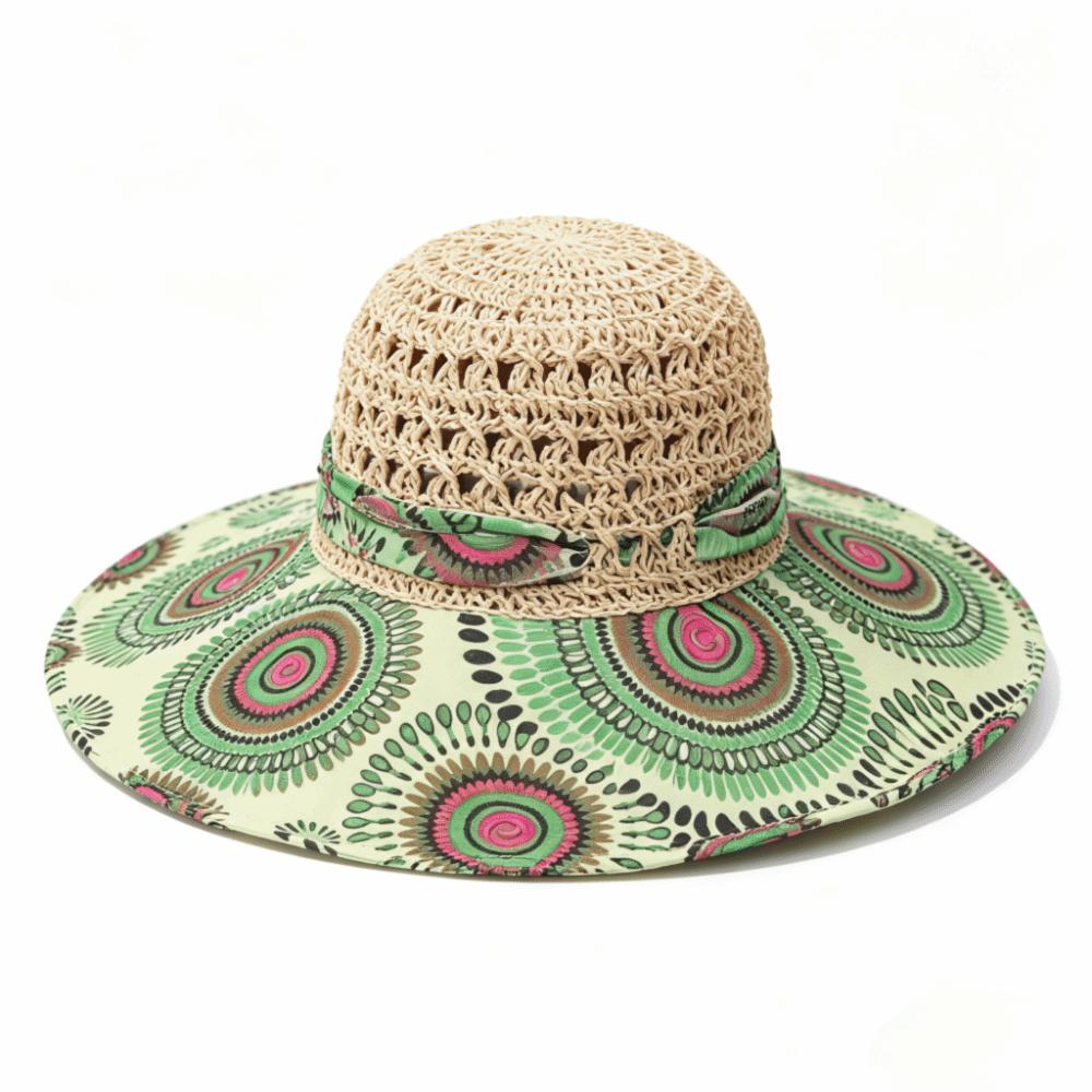 Foldable Large Brim Straw Hat Large Brim Sunshade Hat Ethnic Style Beach Hat Beach