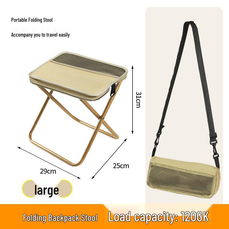 Multifunctional Portable Folding Stool: Outdoor Crossbody Bag, Clutch, Travel Chair for Camping, Fishing, and High-Speed Rail Queue.