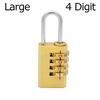 Travelling Combination Padlock Brass Code Lock Mini Number Password Lock  Door