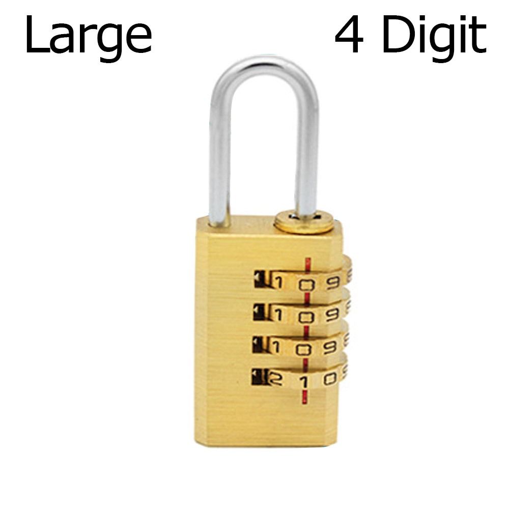 Travelling Combination Padlock Brass Code Lock Mini Number Password Lock Door