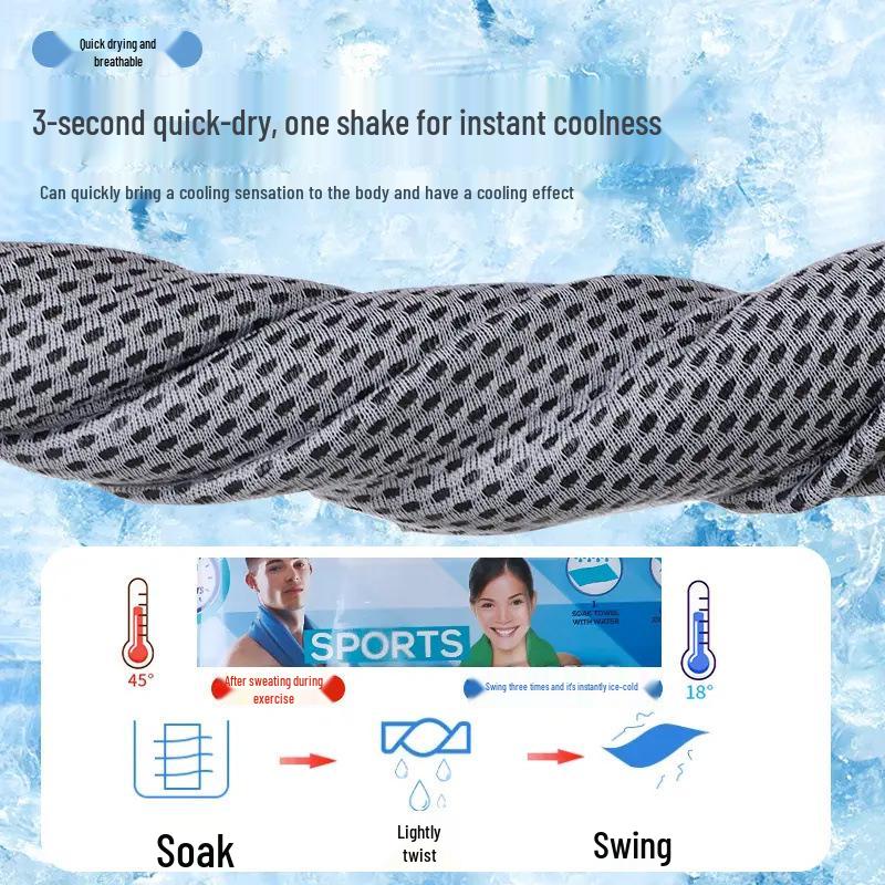 Cooling Quick-Dry Sports Towel - Sweat-Absorbent Ice-Cold Towel for Running, Gym, and Men & Women, Free Shipping