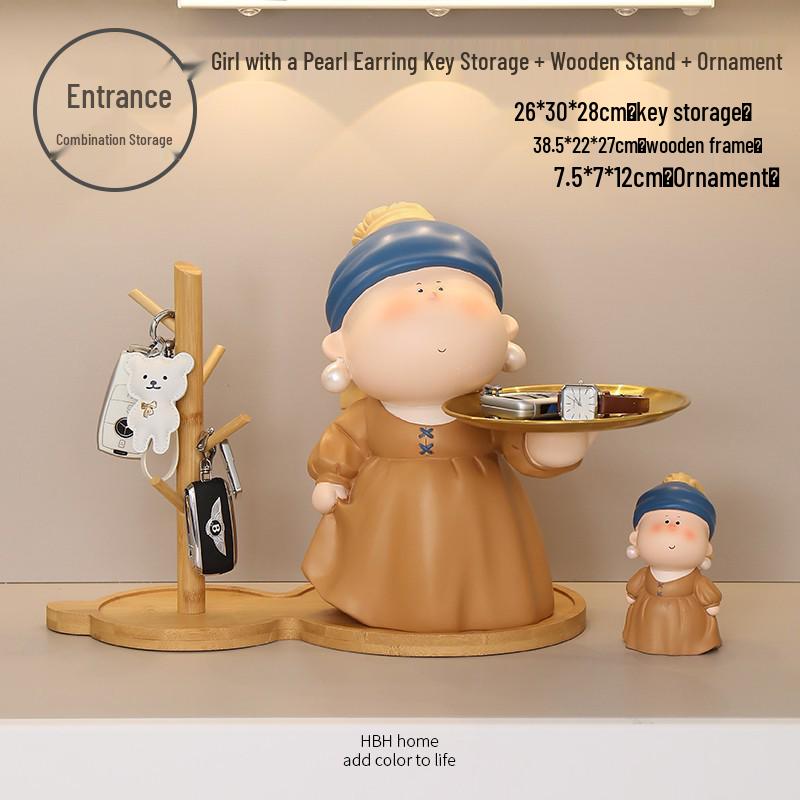 Entryway Storage Box & Ornament: Living Room TV Cabinet Shelf, Decorative Drawer, Key Holder, and Mask Box.