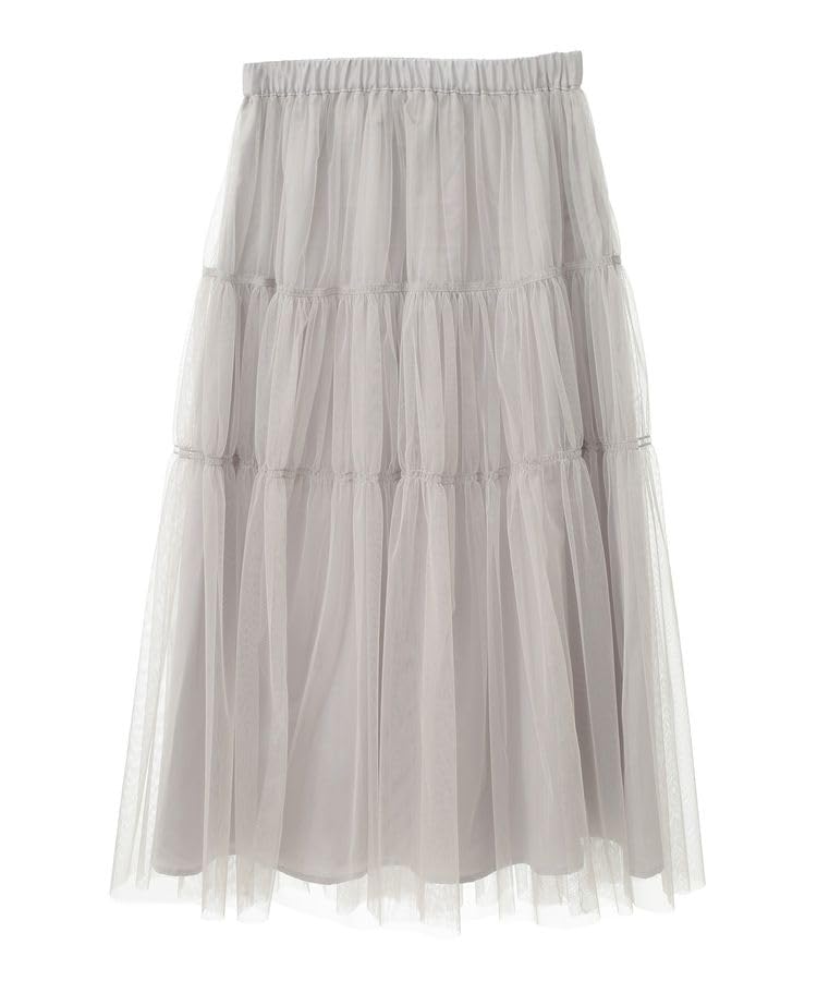 

American Holik Tiered Tulle Skirt HA51L0L0100 Light Gray M Women s