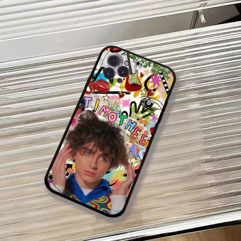 Heißer Schauspieler T-Timothée Chalamet Handyhülle Für iPhone 17,16,15,14,13,12,11 Plus,Pro Max,XS,Weiche Schwarze Hülle