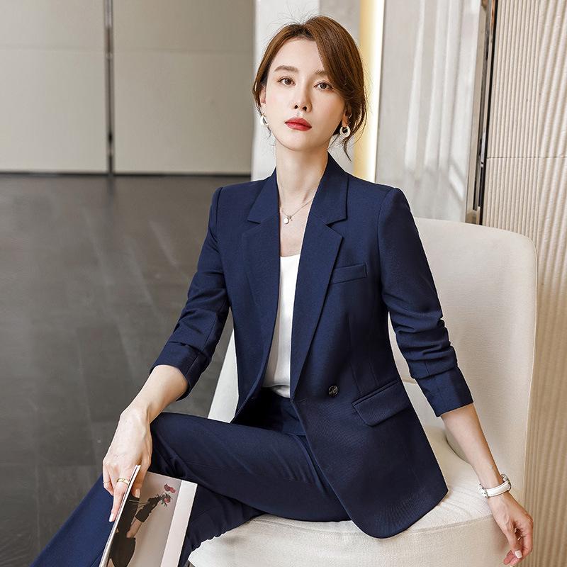 Women's High-End Korean Style Blazer Suit - Professional Workwear for Autumn/Winter