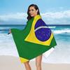 Brazilian Flag Brazil Beach Towel Soft Microfiber Quick Dry Absorbent Quick Towels For Mountain Climbing